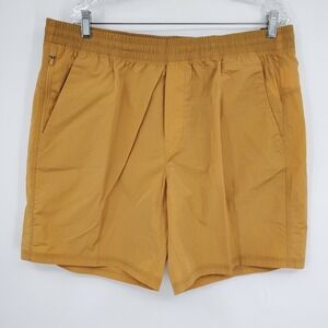 VRST Men's 7 Inch All In Unlined Palomino Gold Shine Shorts XL Athletic Gym